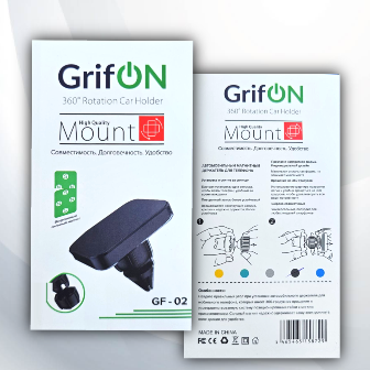 Автодержатель GrifON GF-02 магнитный чёрный